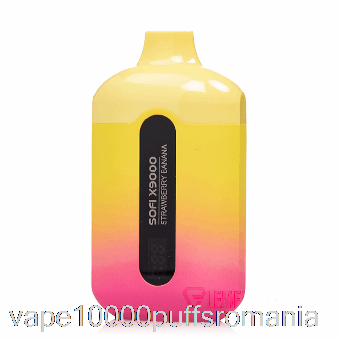 Vape Romania Sofi X9000 0% Zero Nicotina Smart Banana Capsuni De Unica Folosinta